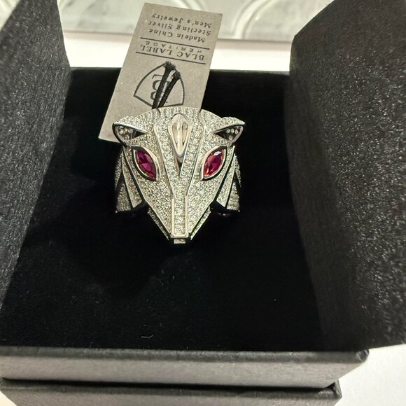 Blac Label Heritage Sterling Silver Cubic Zirconia Ring Size 11 - Picture 3 of 8